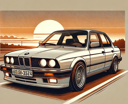 illustration-of-a-classic-Youngtimer-car